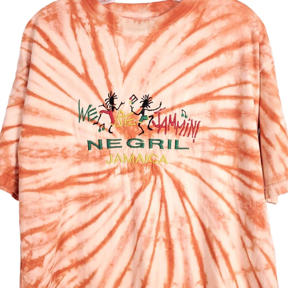 Negril Jamaica Tie Dye Graphic Tee Mens Large